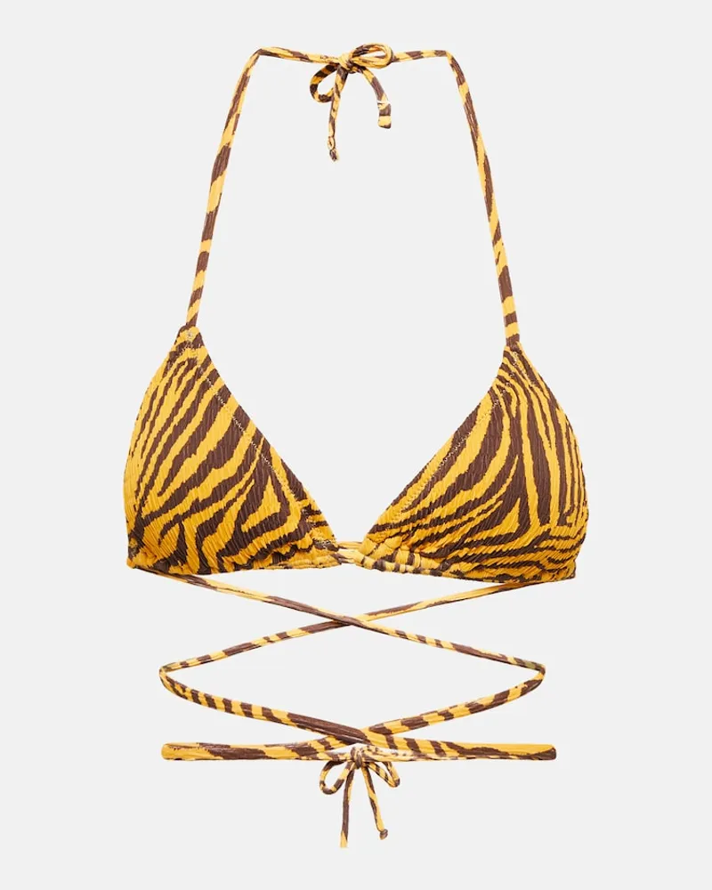 Reina Olga Top bikini a triangolo Miami con stampa Multicolore