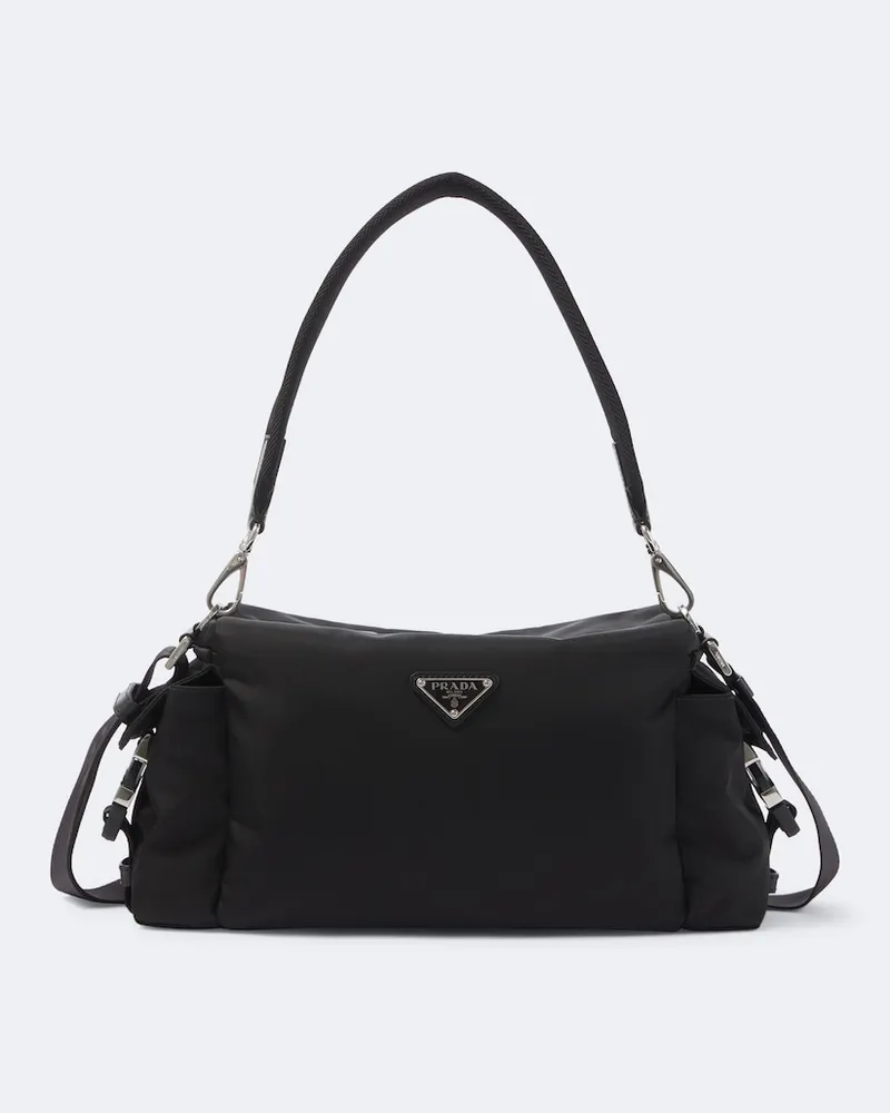 Prada Borsa a spalla Explore in Re-Nylon Nero