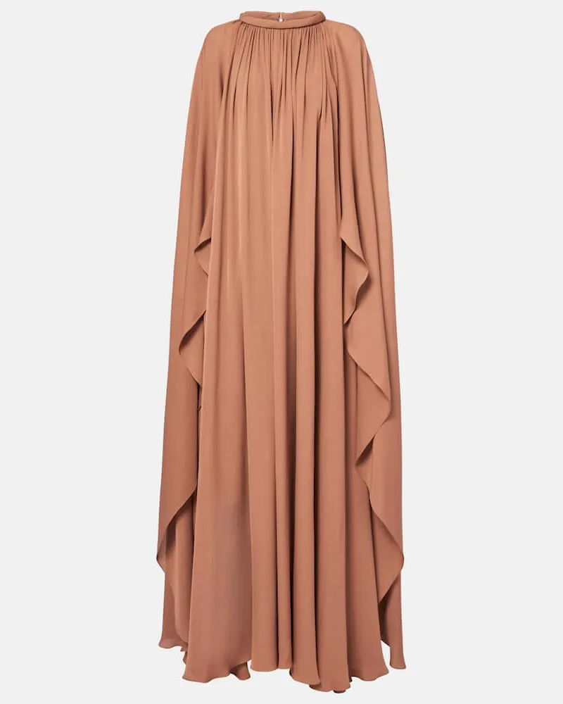 Elie Saab Caftano in seta Beige
