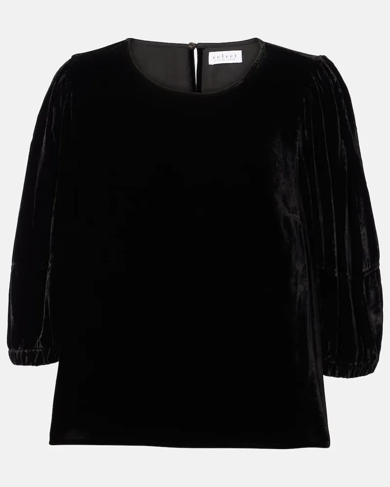 Velvet Top Nancy in velluto Nero