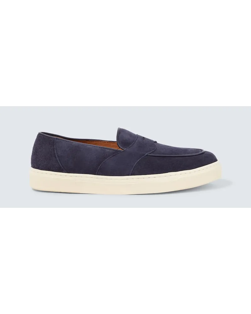 George Cleverley Mocassini Joey II in suede Blu