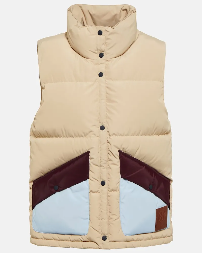 Tory Sport Piumino senza maniche Beige