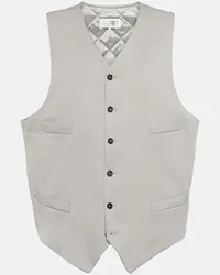 Maison Margiela Gilet oversize in misto lana Neutro