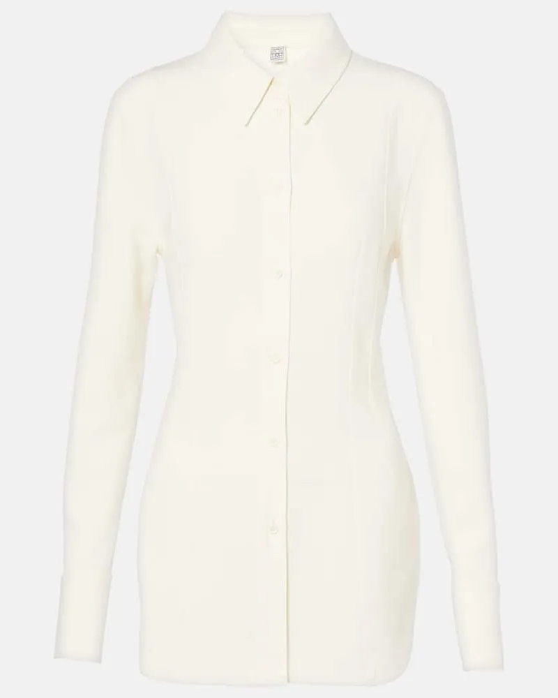 Totême Camicia in raso Bianco