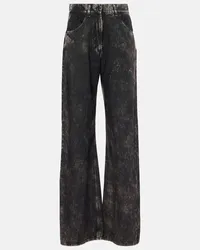 Acne Studios Pantaloni a gamba larga in twill Nero