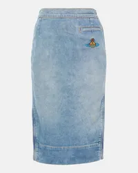 Vivienne Westwood Gonna a tubino di jeans Orb Blu