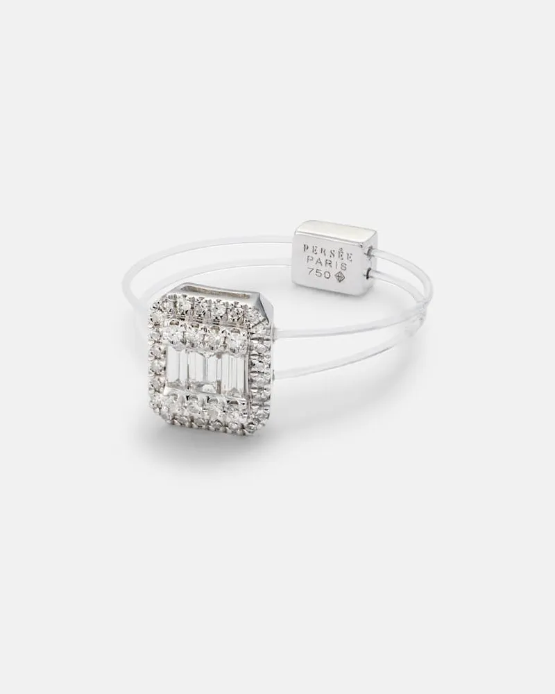 PERSEE PersÃ©e Anello Floating in oro bianco 18kt con diamanti Argento