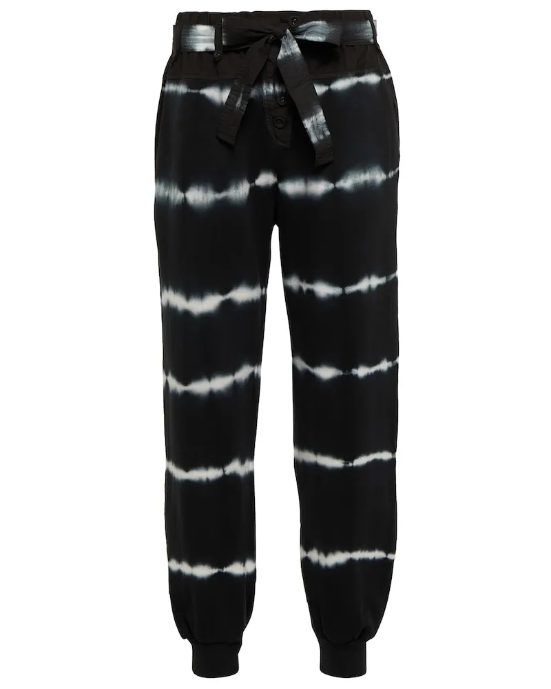 Ulla Johnson Pantaloni sportivi tie-dye Payton Nero