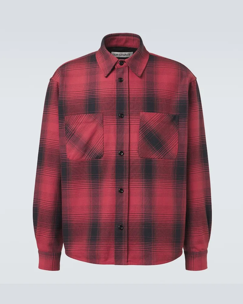Our Legacy Camicia in cotone a quadri Rosso