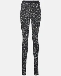 ROTATE Birger Christensen Leggings in pizzo Nero