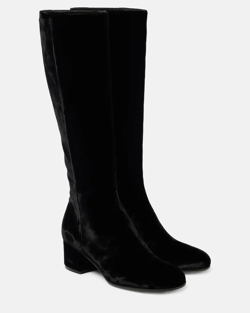 Gianvito Rossi Stivali Joelle 45 in velluto Nero