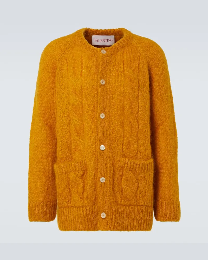 Valentino Garavani Cardigan in misto mohair Giallo