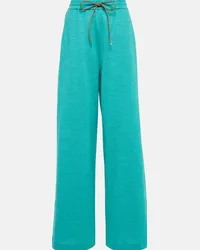 Max Mara Pantaloni Eolie in cotone e lino Verde