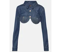Jean Paul Gaultier Giacca cropped di jeans Blu