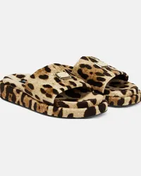 Dolce & Gabbana Sandali in spugna con stampa leopardata Multicolore