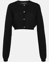 Versace Cardigan cropped Medusa in jacquard Nero