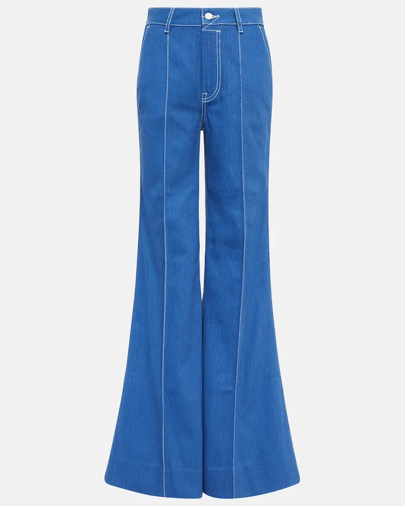 Zimmermann Jeans flared High Tide a vita alta Blu
