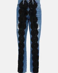 Dolce & Gabbana Jeans boyfriend con pizzo Blu