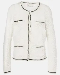 Tory Burch Cardigan Kendra in cotone Bianco