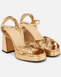 SOULIERS MARTINEZ Sandali Springs in pelle con plateau Oro