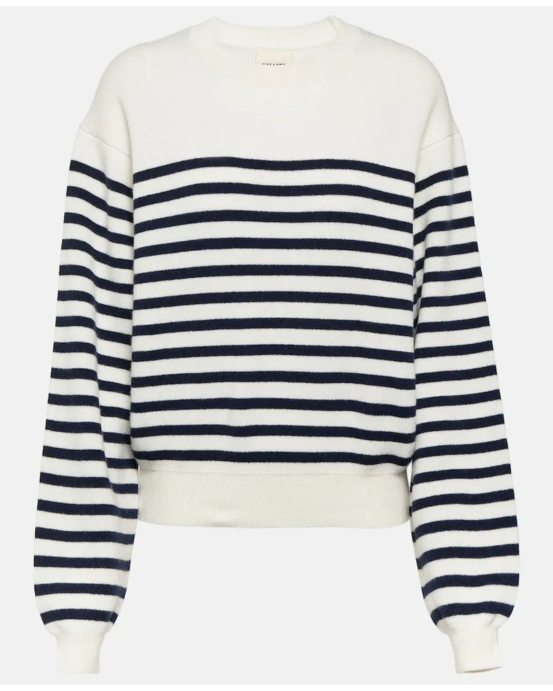 KHAITE Pullover Viola in misto cashmere Bianco