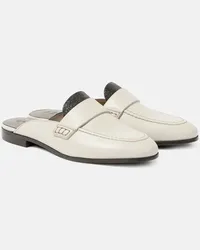 Brunello Cucinelli Mules in pelle Bianco