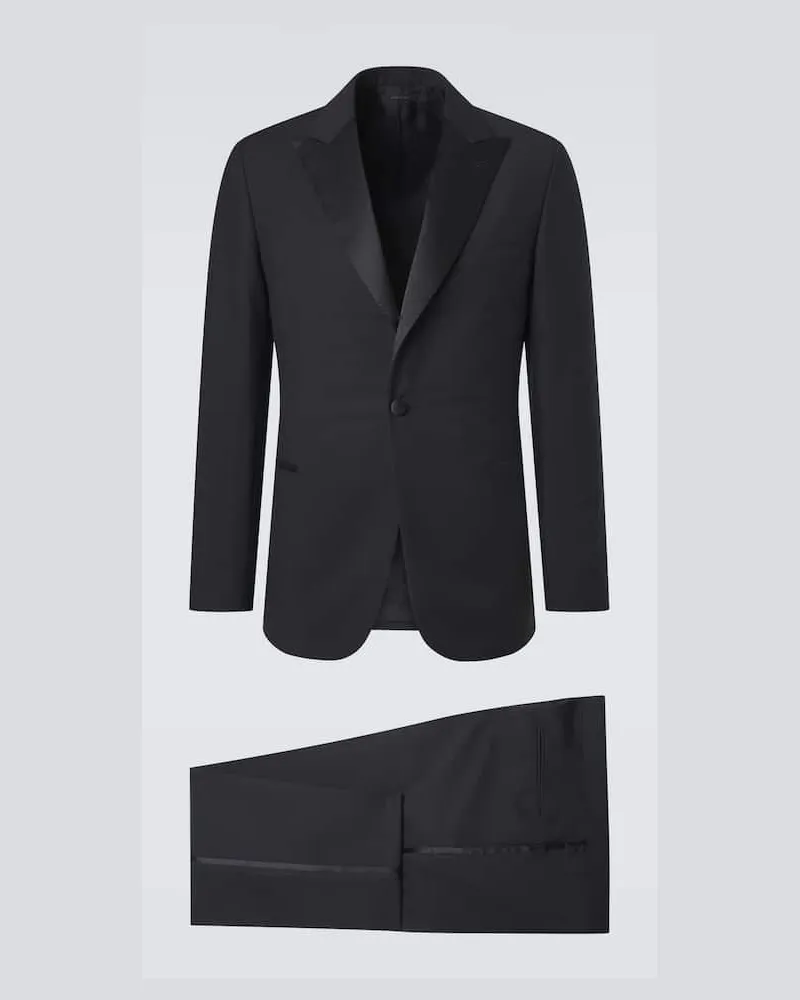 Brioni Abito in lana, mohair e seta Nero