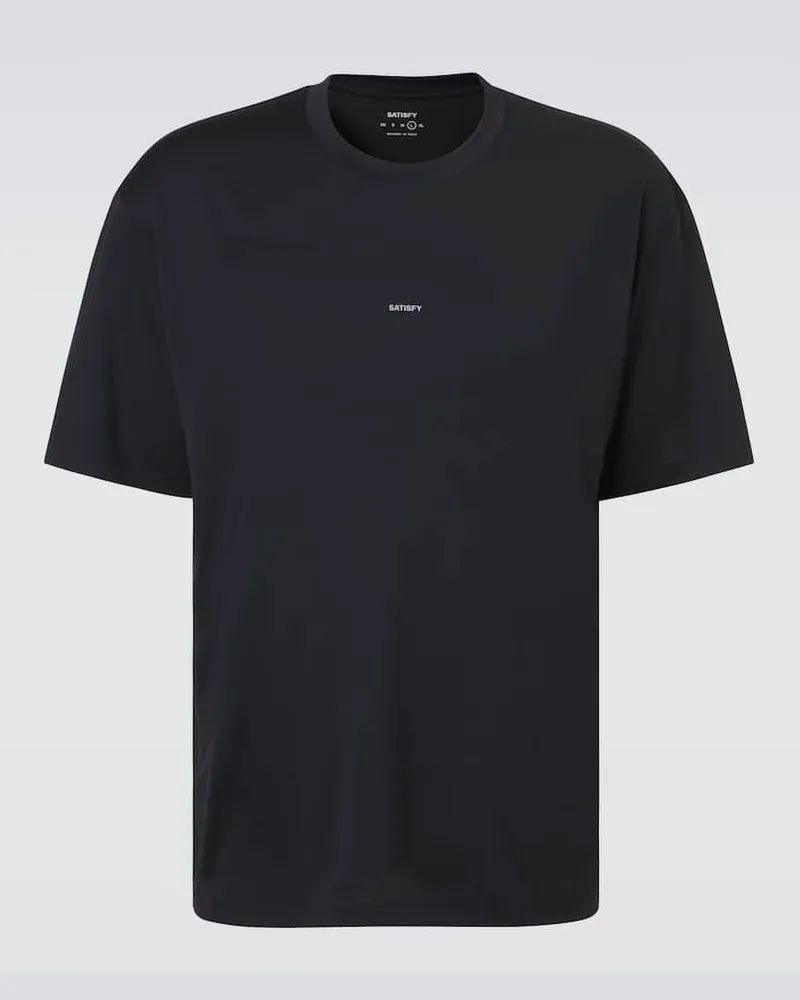 Satisfy T-shirt AuraLite con logo Nero