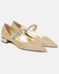 Jimmy Choo Ballerine Mary Jane Bing con cristalli Oro