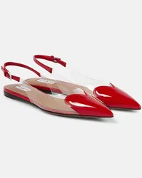 Alaïa Alaïa Ballerine slingback Le Cœur in vernice e PU Rosso