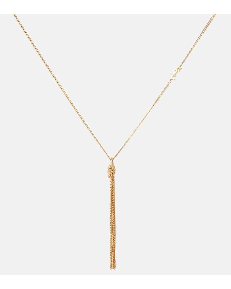 Saint Laurent Collana Cassandre con pendente Oro