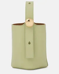 Loewe Secchiello Pebble Mini in pelle Bianco