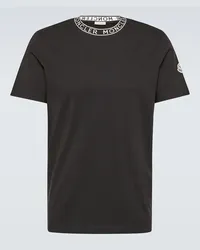 Moncler T-shirt in jersey di cotone Nero