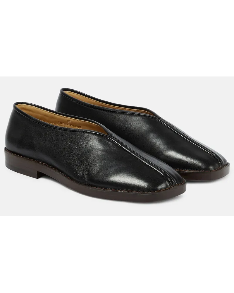 Christophe Lemaire Mocassini Piped in pelle Nero