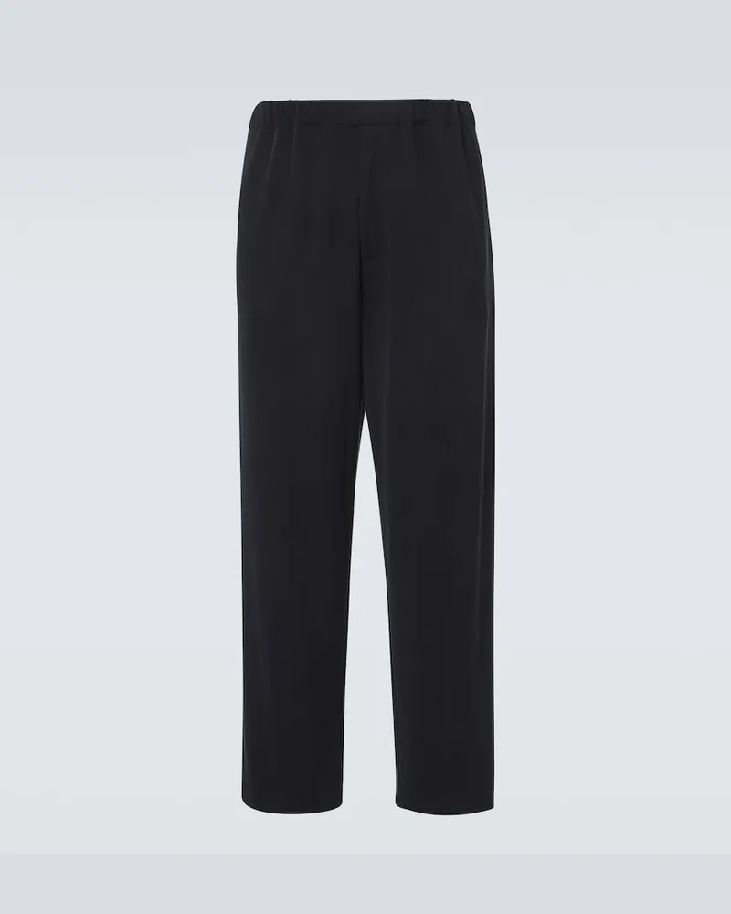 Giorgio Armani Pantaloni a gamba larga in maglia Blu