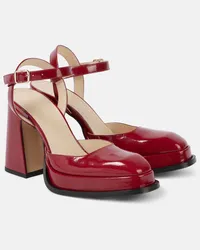 SOULIERS MARTINEZ Pumps Malasana in vernice con plateau Rosso