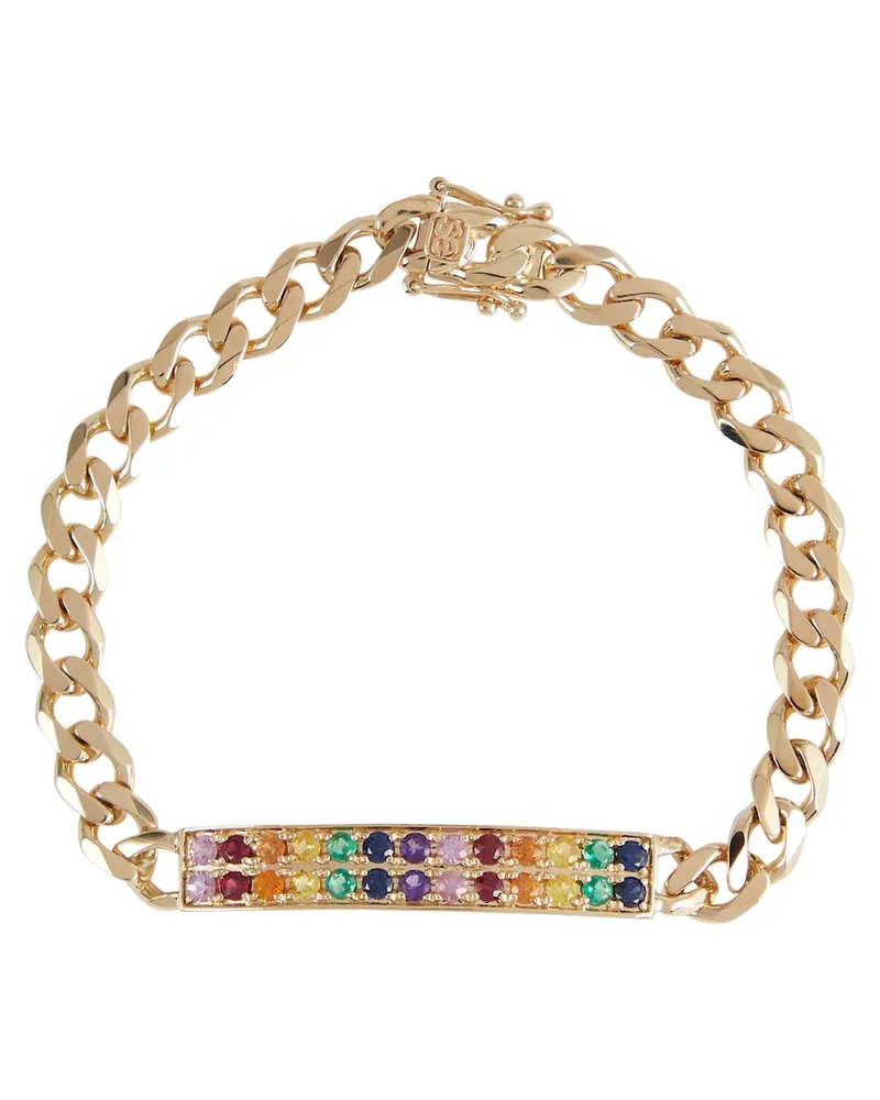 Sydney Evan Bracciale a catena Diamond Id Bar in oro 14kt Oro