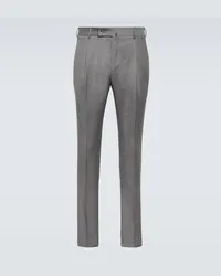 Incotex Pantaloni slim in lana vergine Grigio