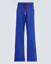 Marni Pantaloni regular in misto cotone Blu