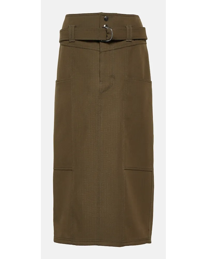 TOD'S Gonna midi in lana Marrone