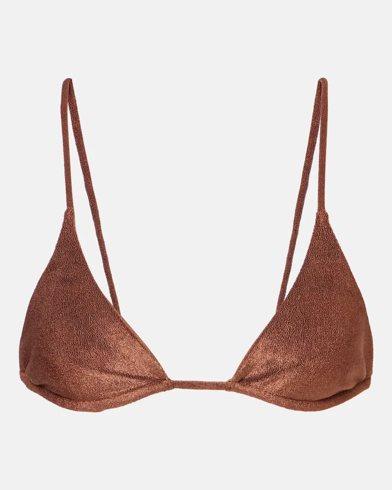 JADE SWIM Top bikini Via in spugna Marrone