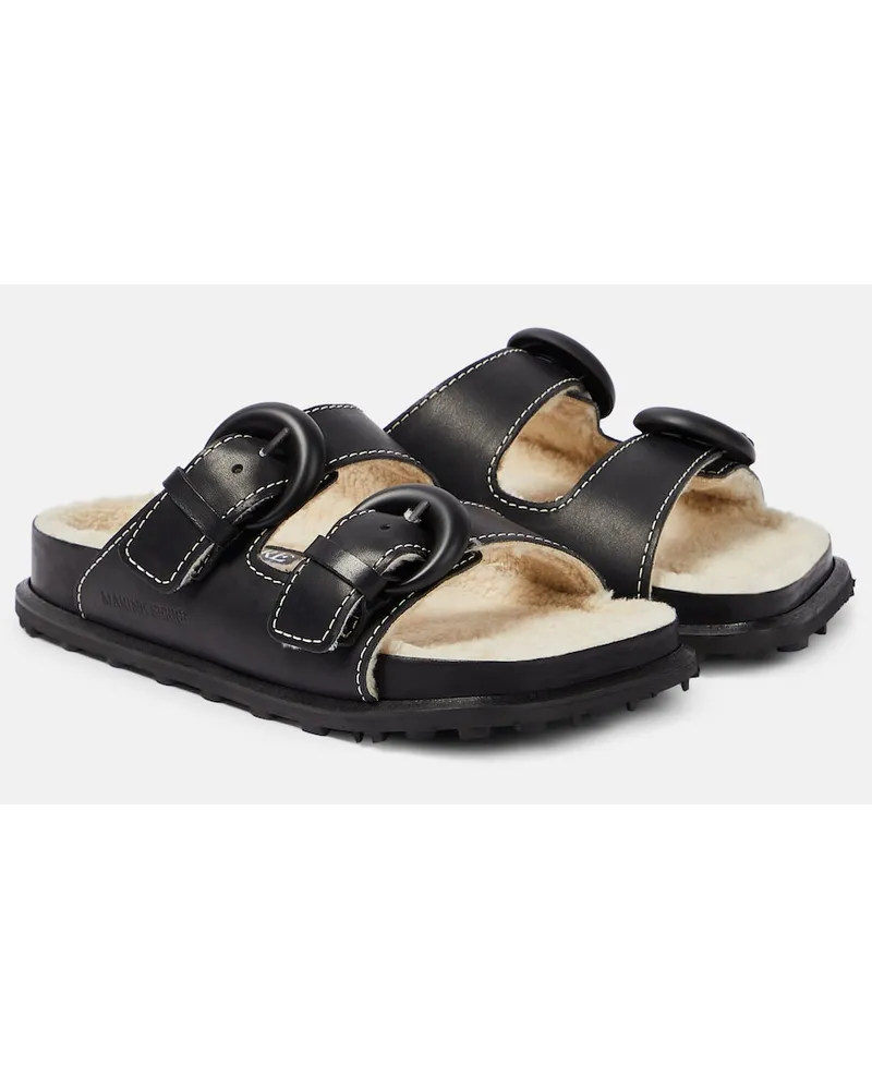 Marine Serre Sandali in pelle Nero