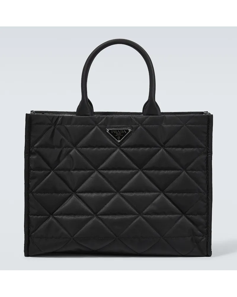 Prada Borsa in Re-Nylon matelassé Nero