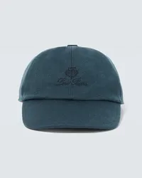 Loro Piana Cappello da baseball in cashmere Blu