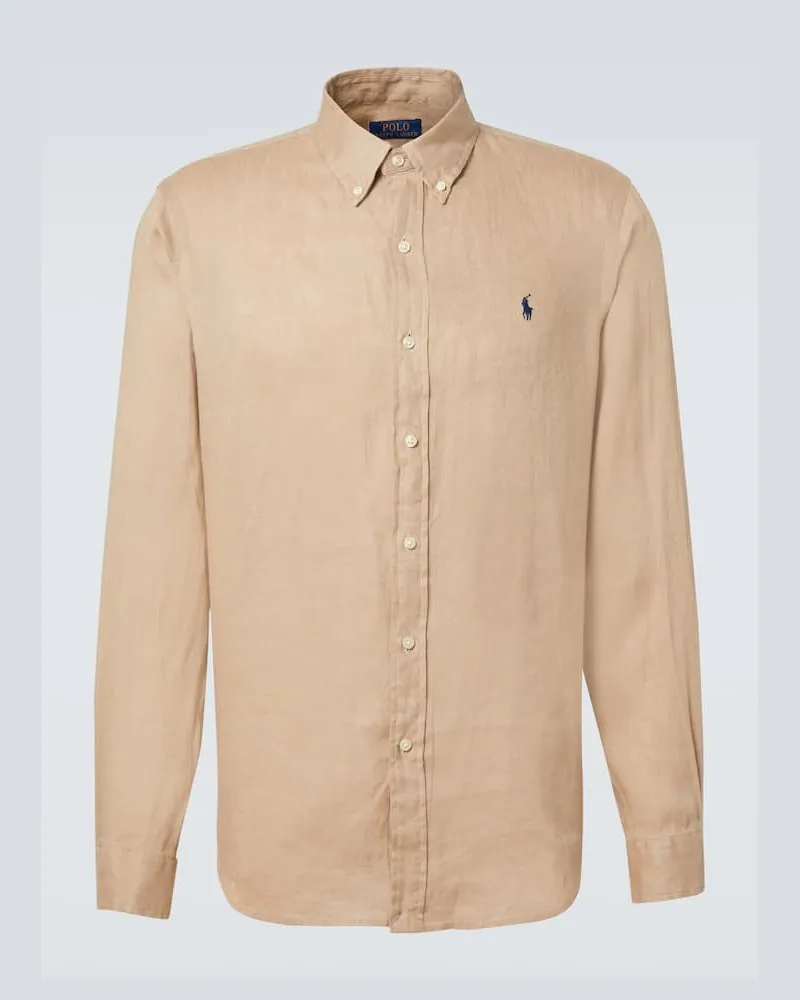 Ralph Lauren Camicia Oxford in lino Beige