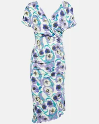 Diane von Furstenberg Abito midi Havana in jersey con stampa Multicolore