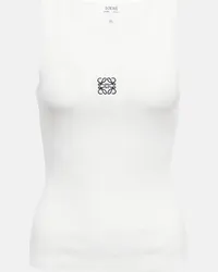 Loewe Tank top Anagram in misto cotone Bianco