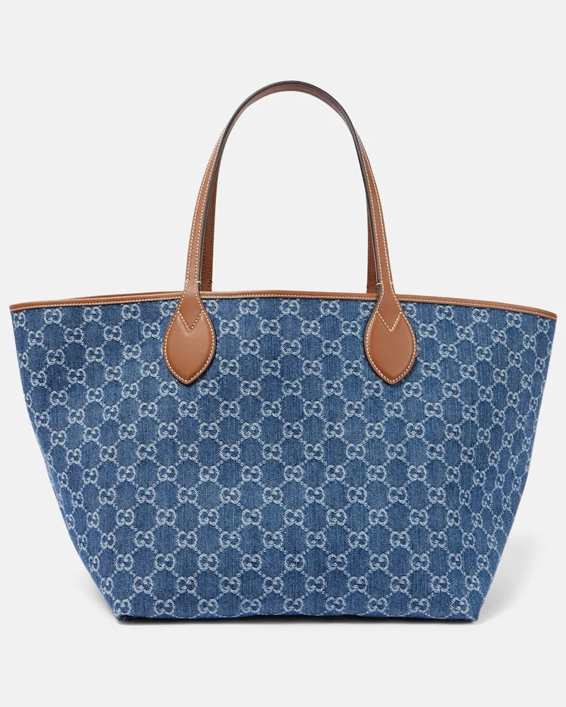 Gucci Borsa Gucci Totissima GG Medium in denim Blu