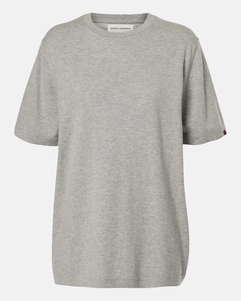 extreme cashmere T-shirt NÂ°394 James in cotone e cashmere Grigio