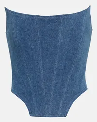 Giuseppe di Morabito Bustier in denim Blu